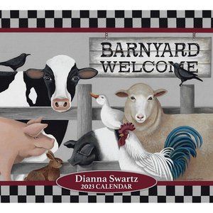 2023 Diana Swartz Wall Calendar Farmhouse Country Barnyard Cows Farm Made in USA